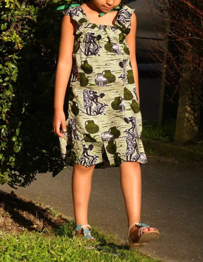 Robe Fillette pitchoune wax africain coton