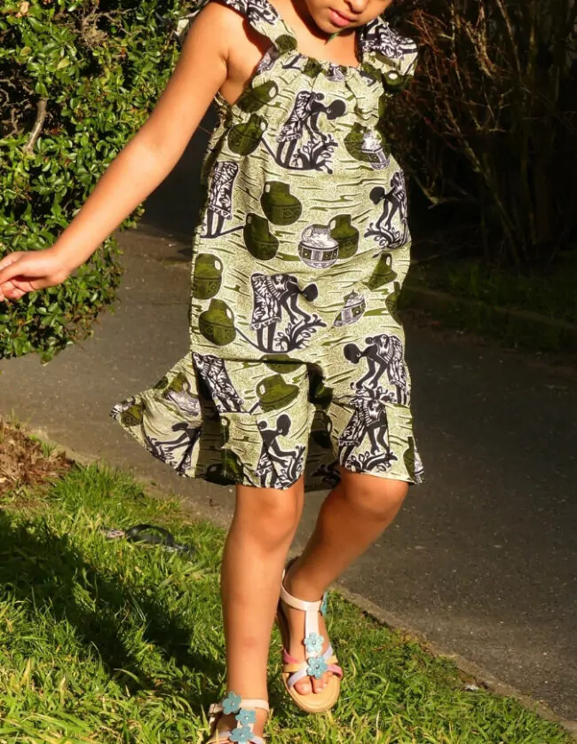 Robe Fillette pitchoune wax africain coton