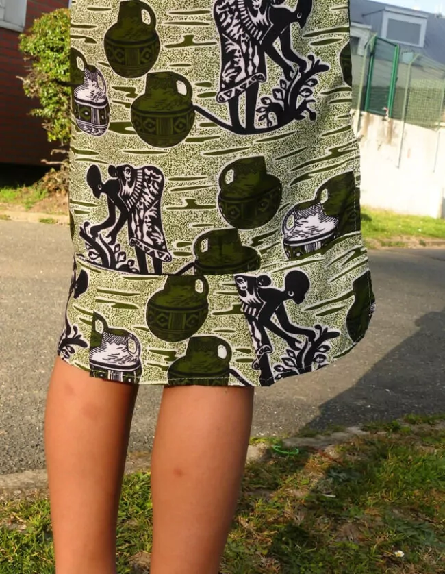 Robe Fillette pitchoune wax africain coton