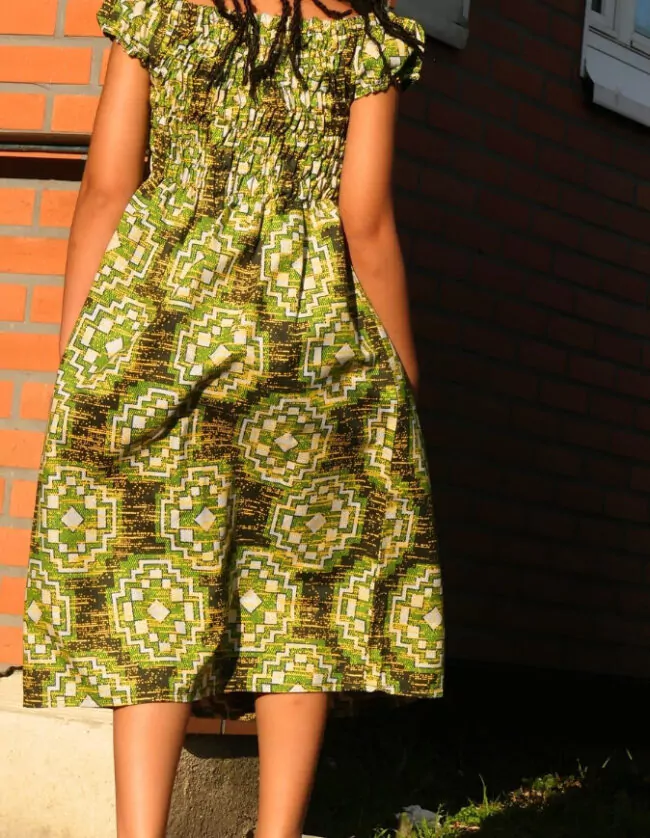 Robe Fillette Mathilde wax africain coton