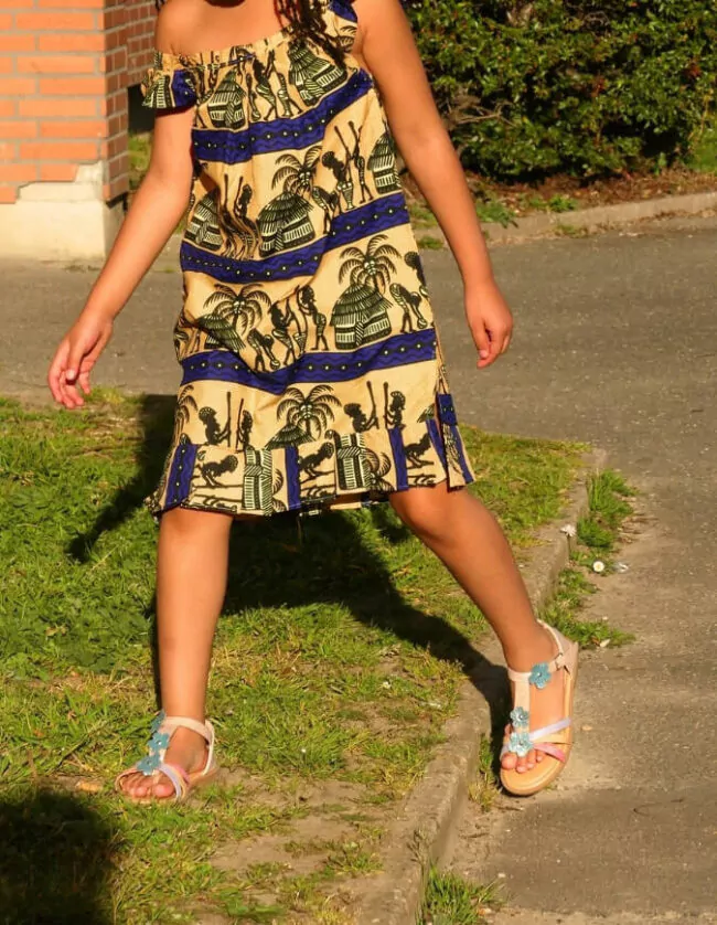 Robe lola wax africain fille