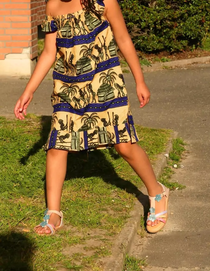 Robe lola wax africain fille