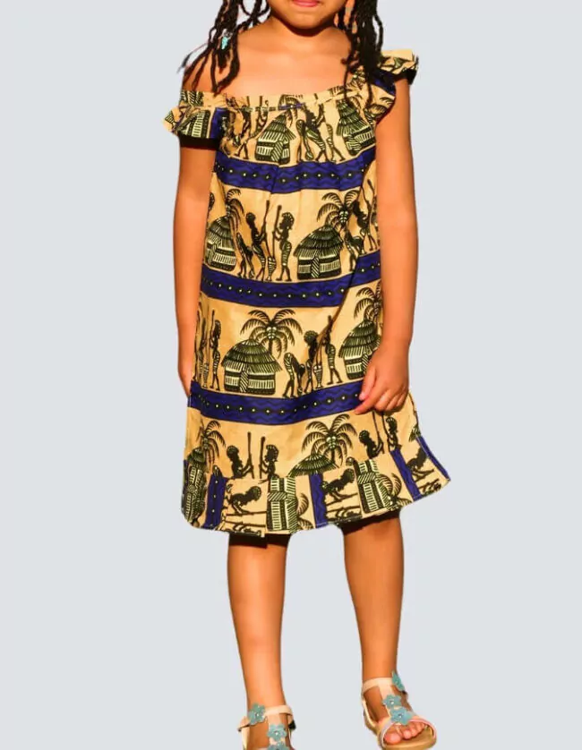 Robe lola wax africain fille