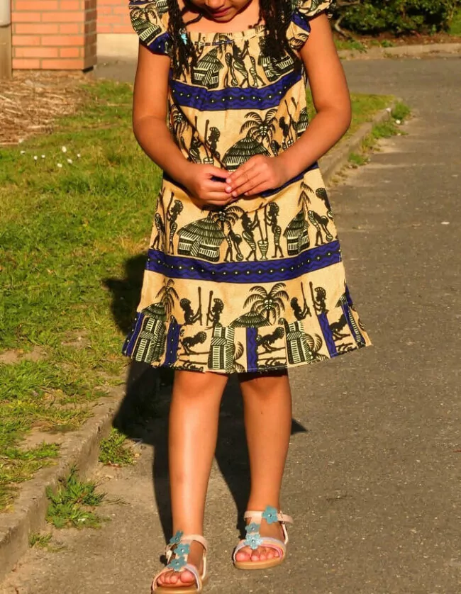 Robe lola wax africain fille