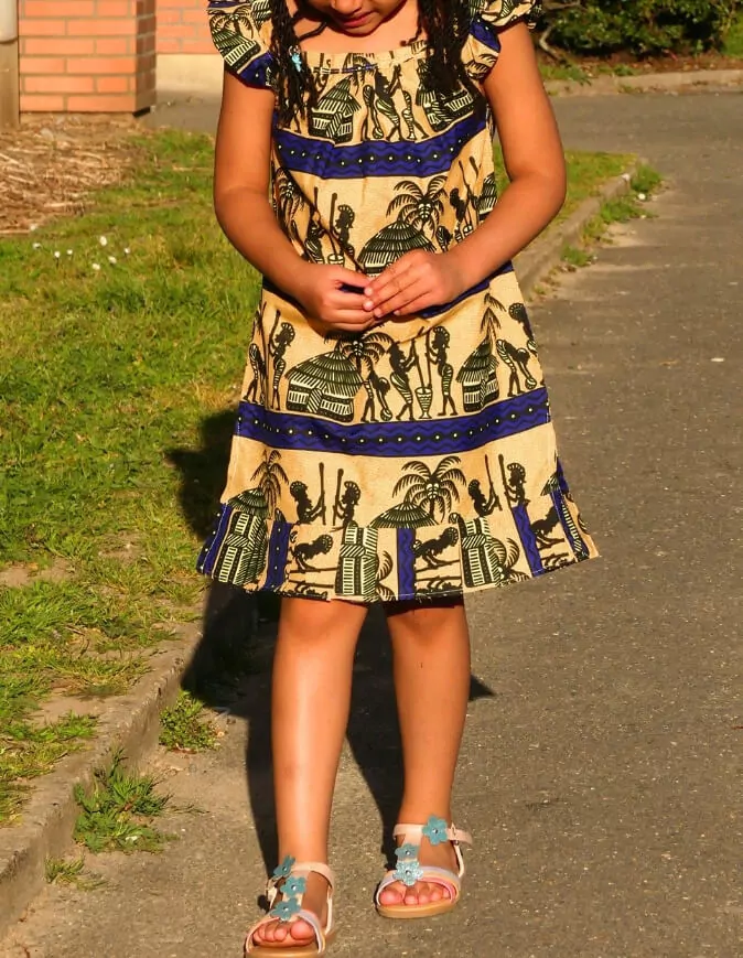 Robe lola wax africain fille