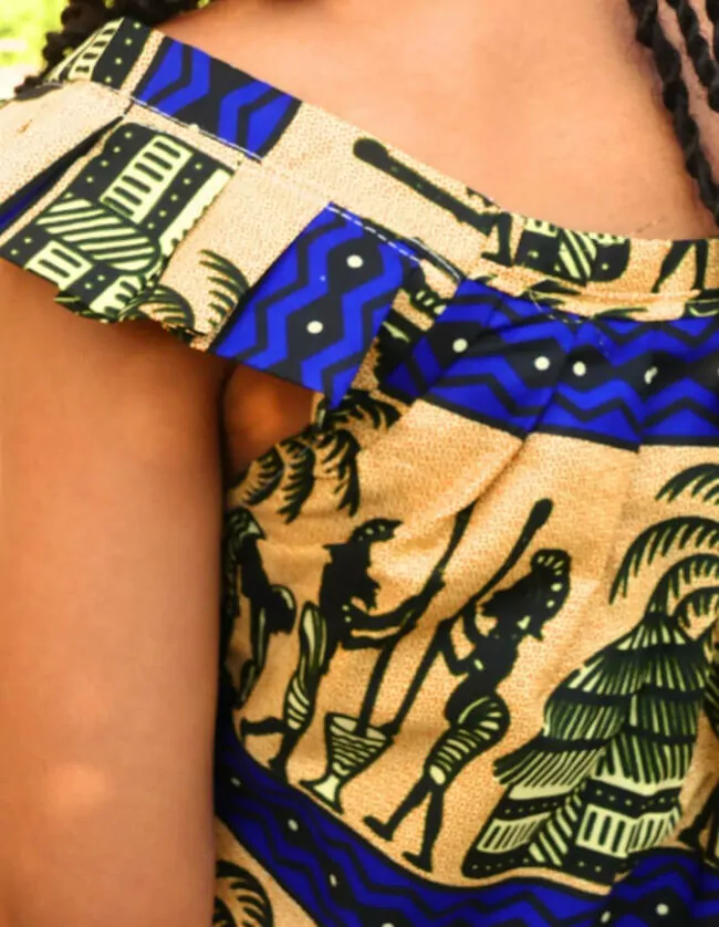 Robe lola wax africain fille