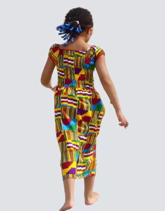 robe Fillette kente wax africain