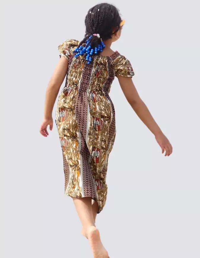 La Robe fillette jeanne wax africain été