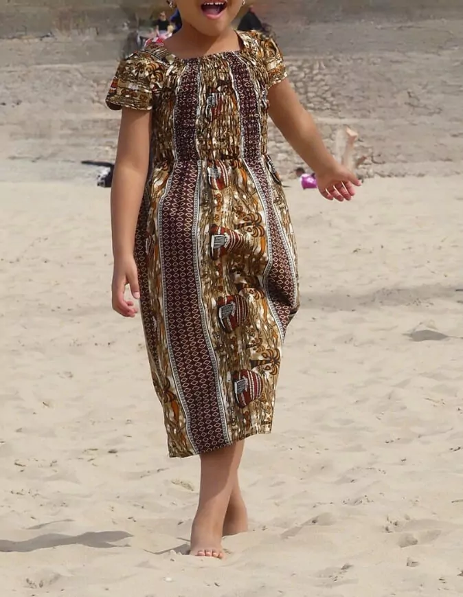 La Robe fillette jeanne wax africain été