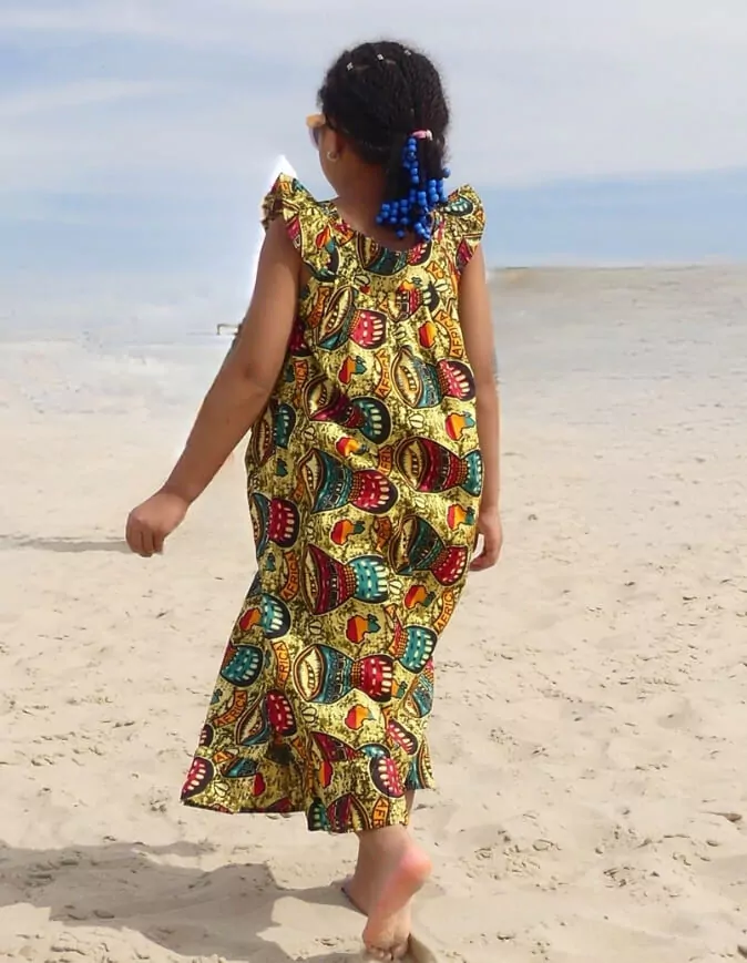 Robe fillette Troubadour WAX été en tissu africain coton