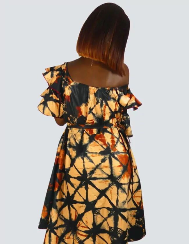 Robe Rosette évasée bazin