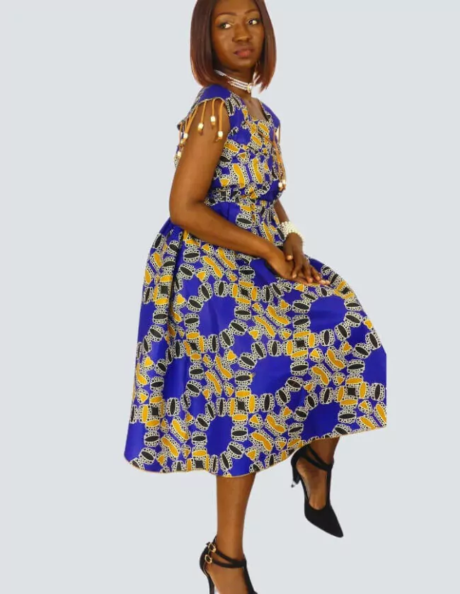 Jolie robe pati évasée – Image 9