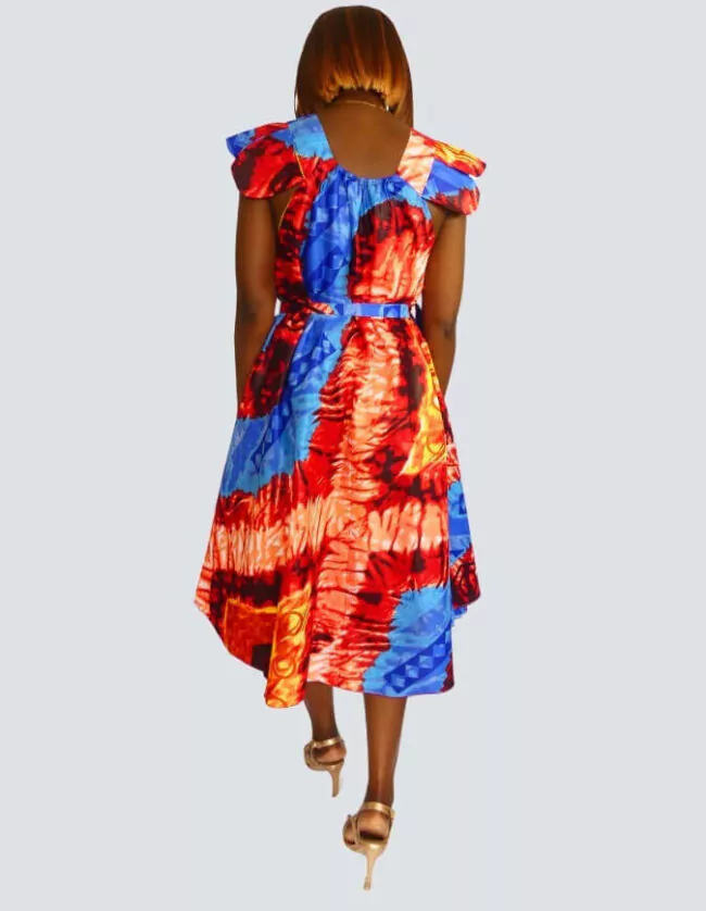 Robe Suzie évasée bazin – Image 3
