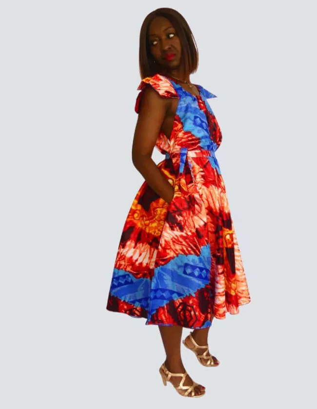 Robe Suzie évasée bazin – Image 7