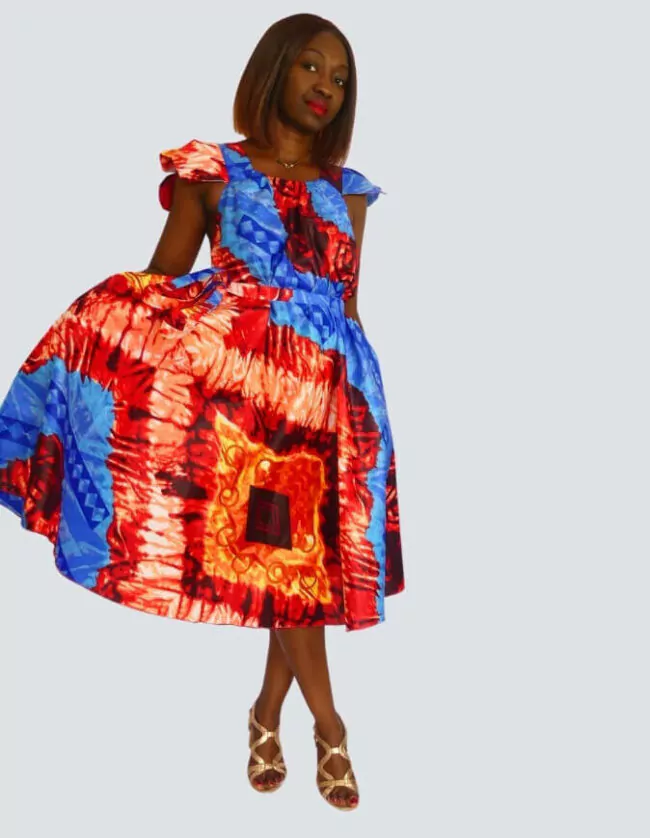 Robe Suzie évasée bazin – Image 10