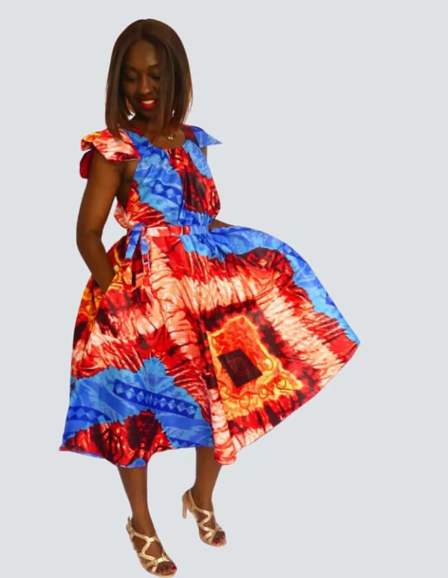Robe Suzie évasée bazin – Image 8