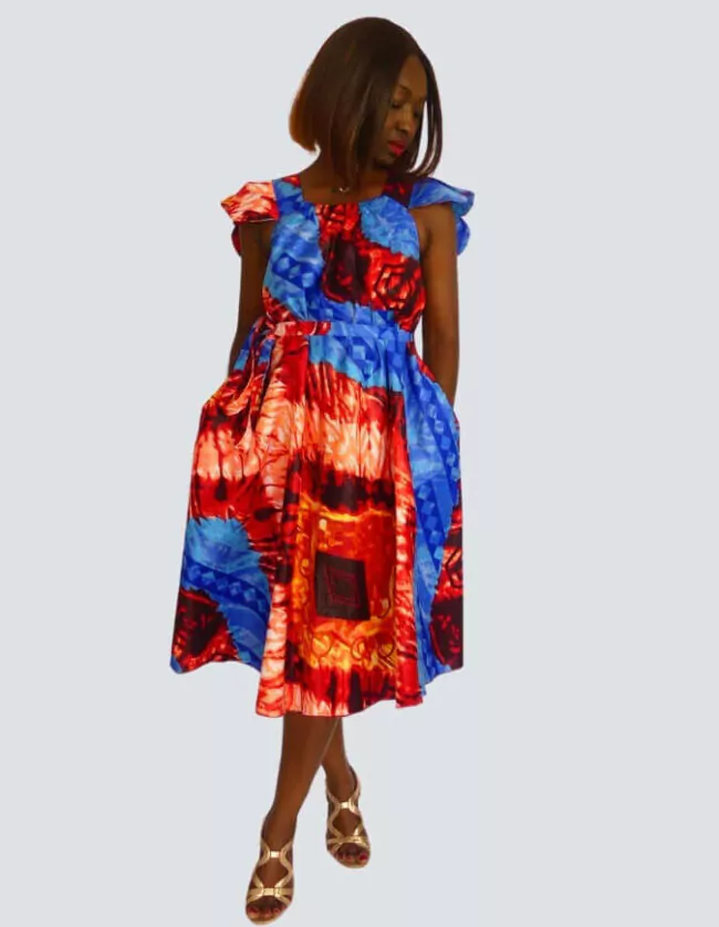 Robe Suzie évasée bazin – Image 9