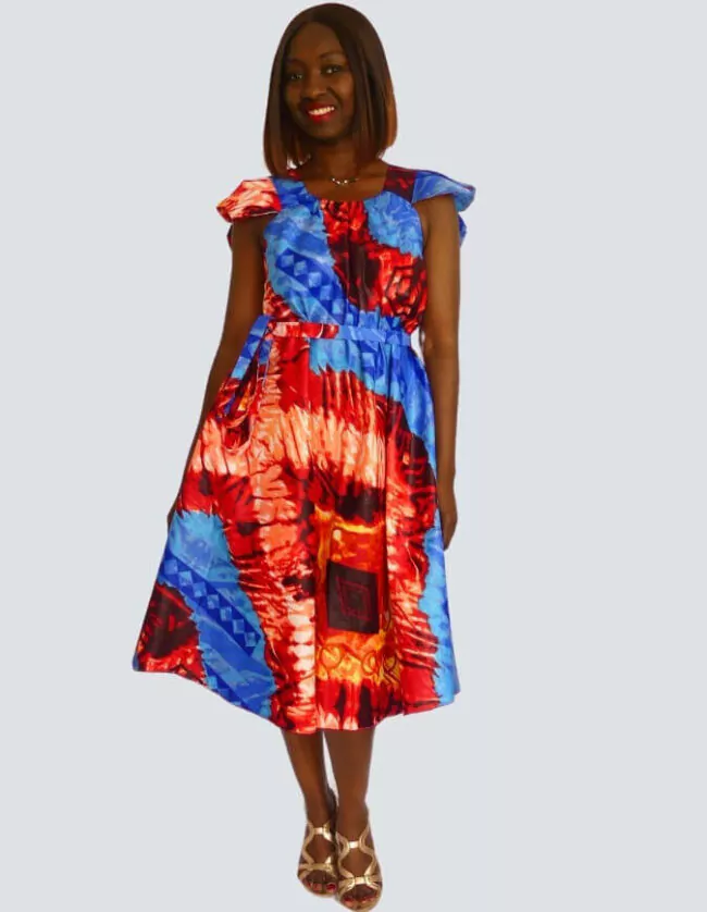 Robe Suzie évasée bazin – Image 4