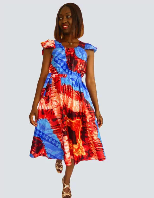 Robe Suzie évasée bazin – Image 6