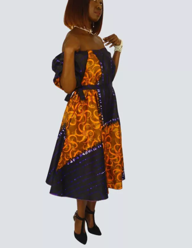 Robe Dolisie évasée bazin – Image 10