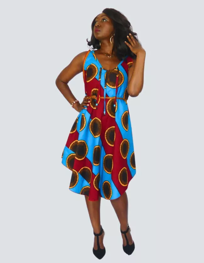 Robe Zélie évasée bazin – Image 4