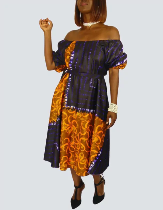 Robe Dolisie évasée bazin – Image 8