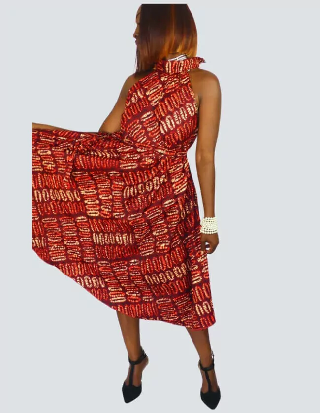 Robe Lucile évasée bazin – Image 5