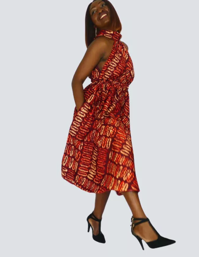 Robe Lucile évasée bazin – Image 8