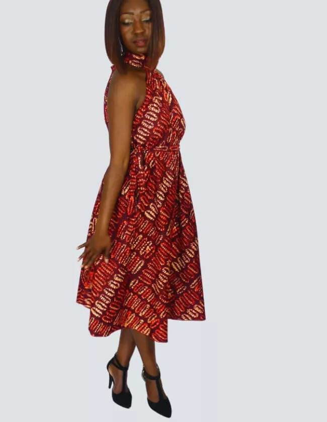 Robe Lucile évasée bazin – Image 6