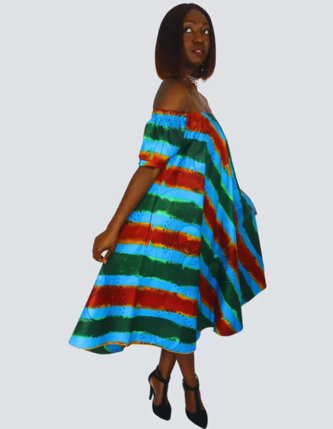 Robe Lizie évasée bazin – Image 8