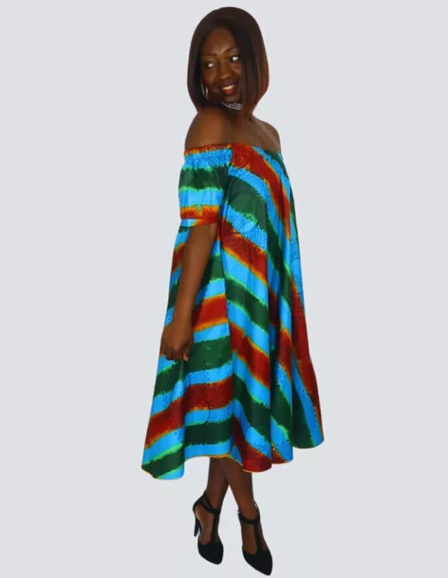 Robe Lizie évasée bazin – Image 6