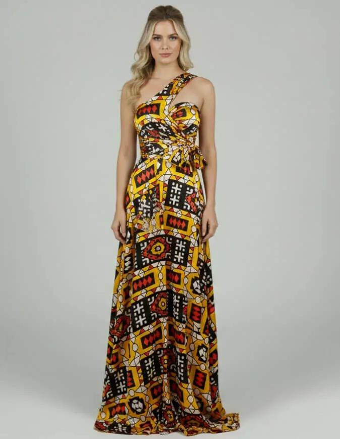 Robe BAMBARA Silk Bogolan bogolan robe silk soie africain femme été